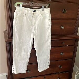 White Jean Capris